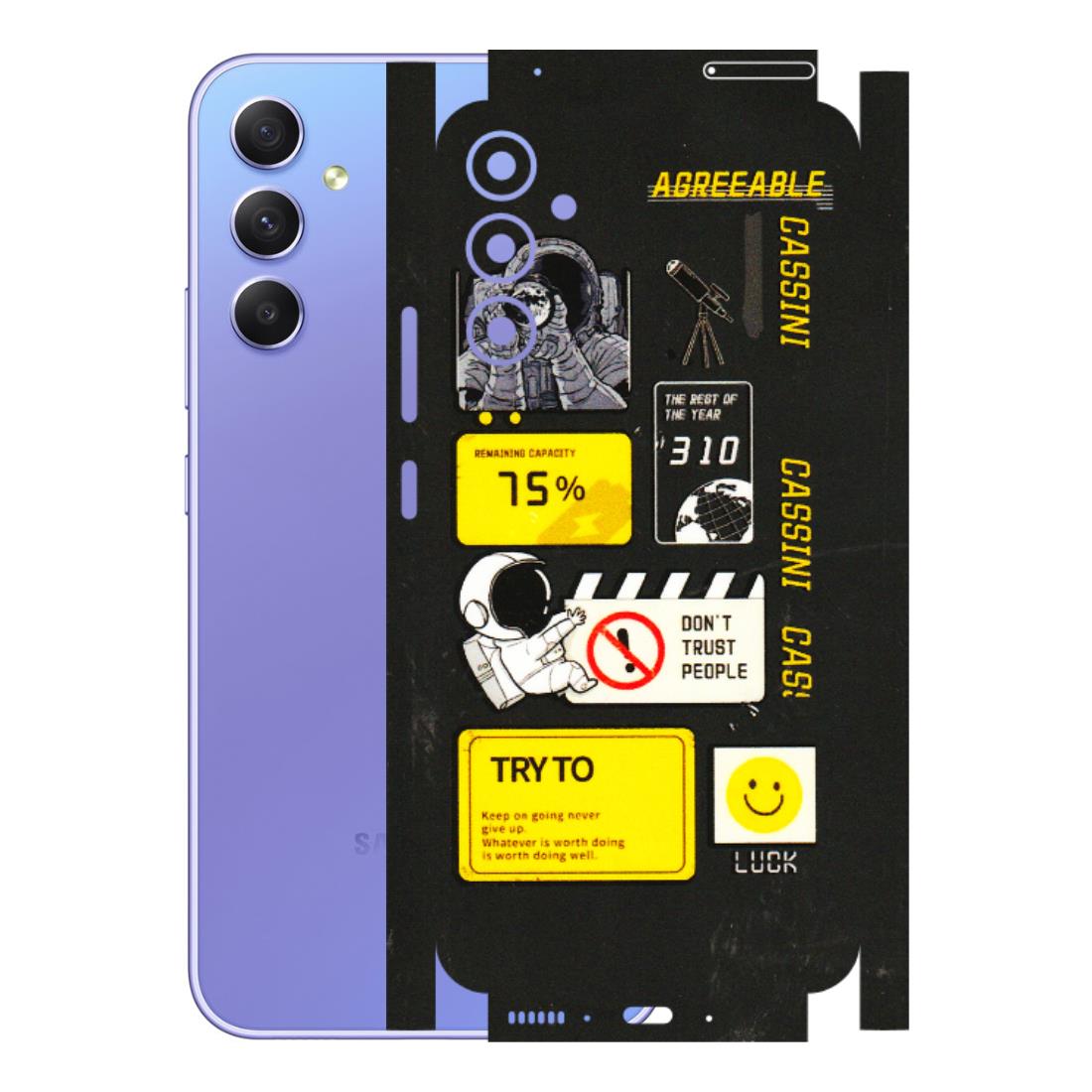 Samsung A/S Series Phone Skins (All Models) - Black Cassini - 3D Embossed Finish (L-161) Samsung Galaxy A34 (5G)
