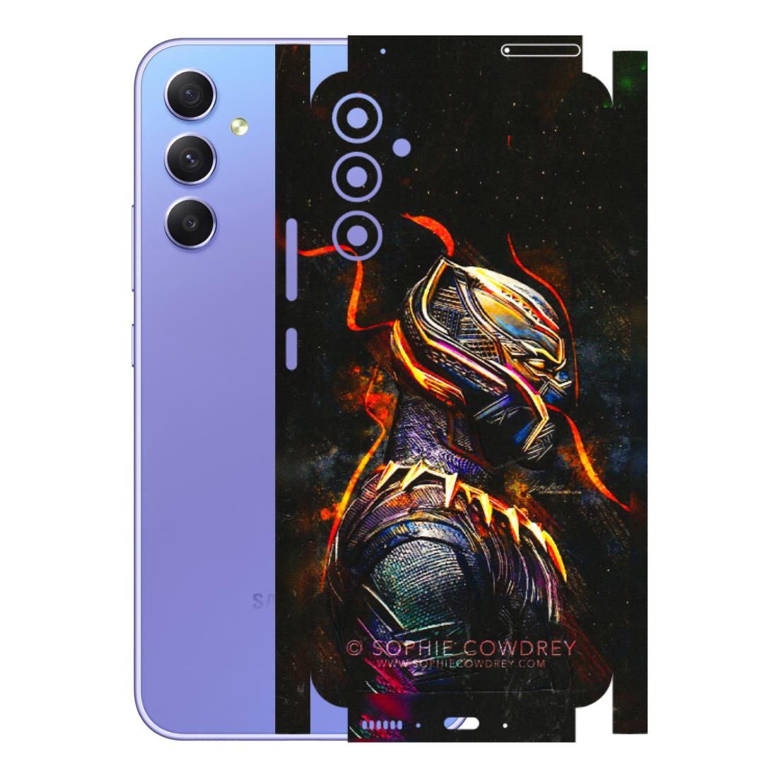 Samsung A/S Series Phone Skins (All Models) - Black Panther - 3D Embossed Finish (L-190) Samsung Galaxy A34 (5G)