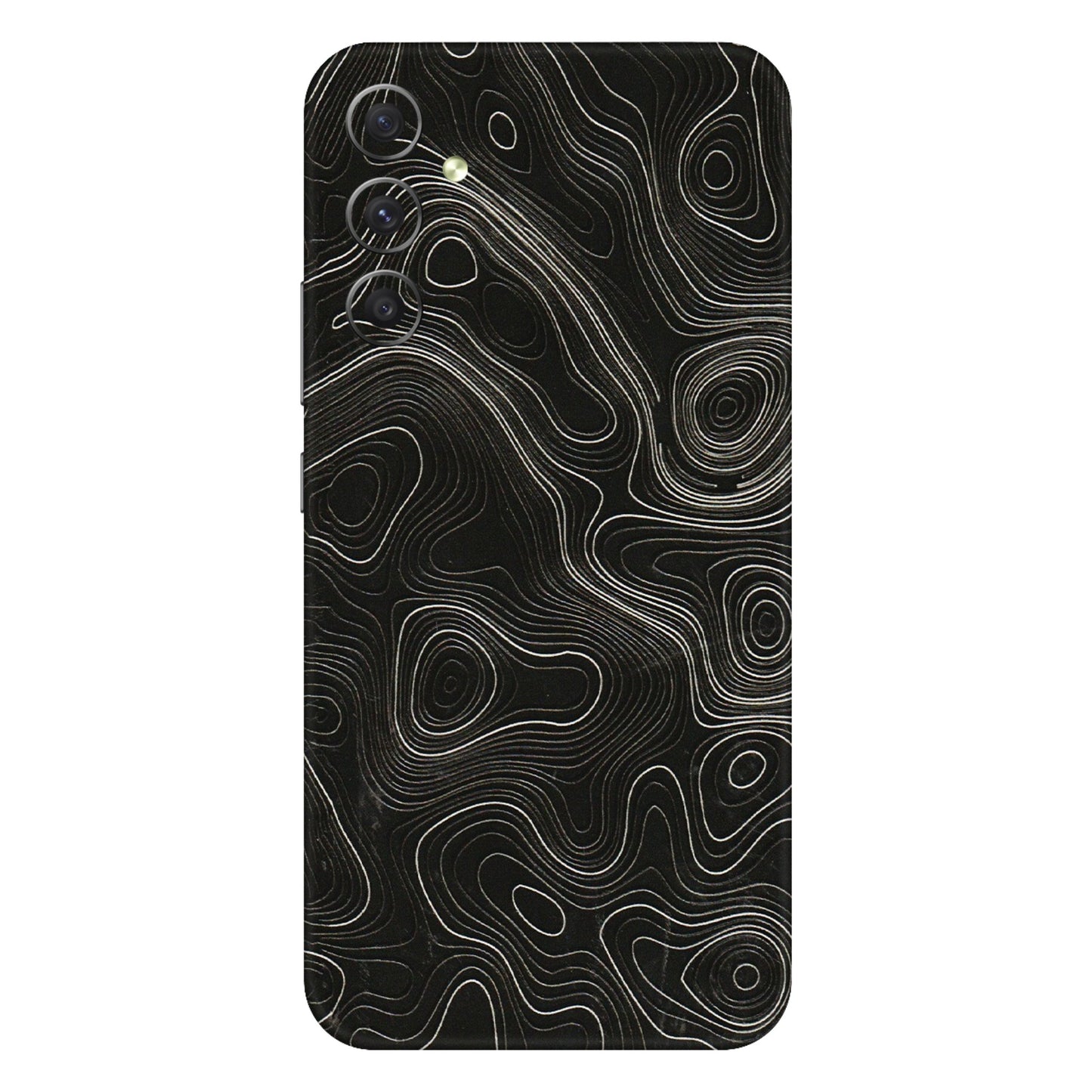Samsung A/S Series Phone Skins (All Models) - Black Swirl - 3D Embossed Finish (L-196) Samsung Galaxy A34 (5G)