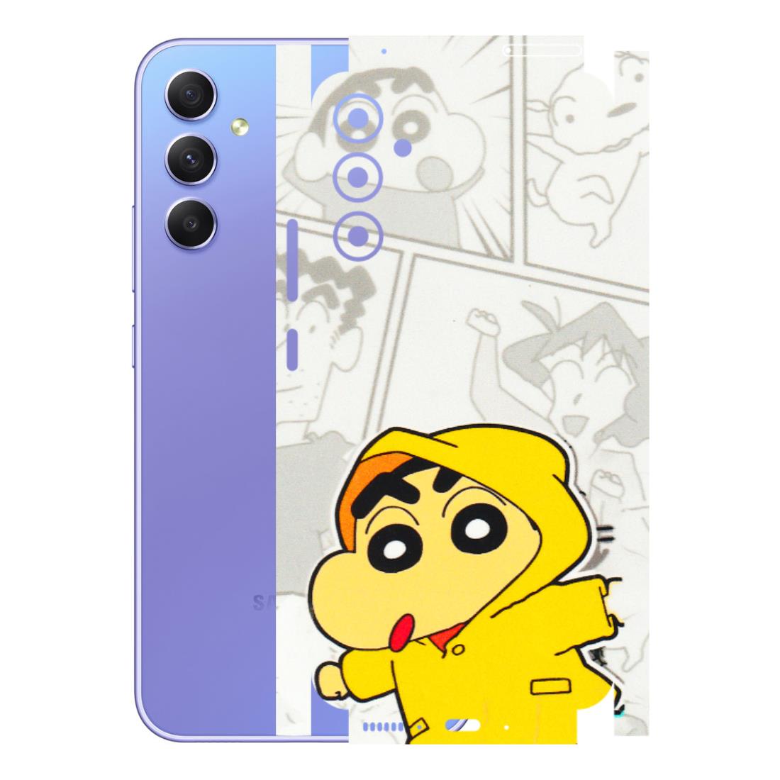 Samsung A/S Series Phone Skins (All Models) - Yellow Shinchan Comic - 3D Embossed Finish (L-246) Samsung Galaxy A34 (5G)