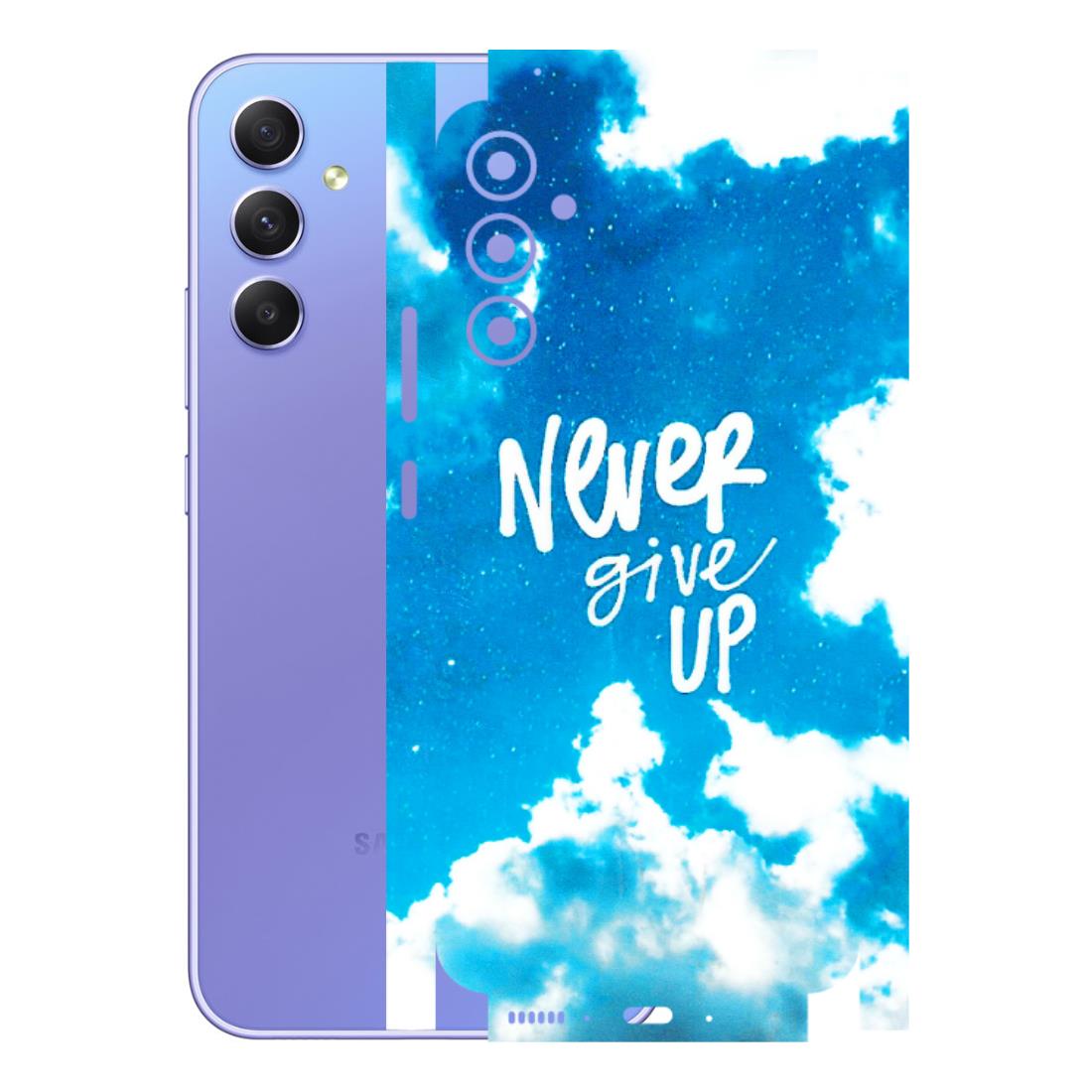 Samsung A/S Series Phone Skins (All Models) - Never Give Up - 3D Embossed Finish (L-279) Samsung Galaxy A34 (5G)