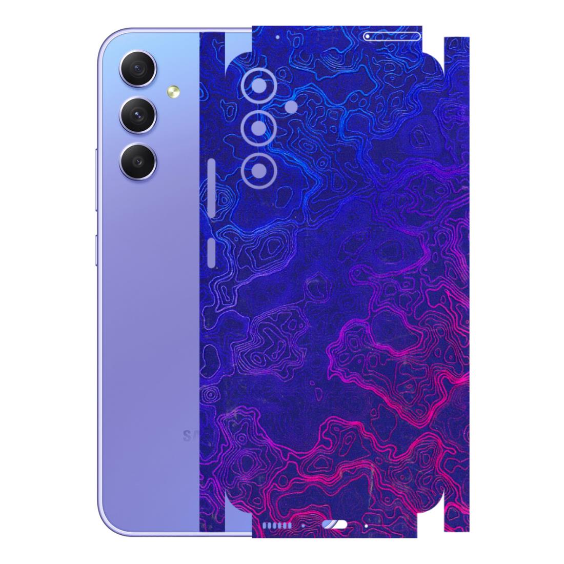 Samsung A/S Series Phone Skins (All Models) - Purple Ripples Swirl - 3D Embossed Finish (L-314) Samsung Galaxy A34 (5G)