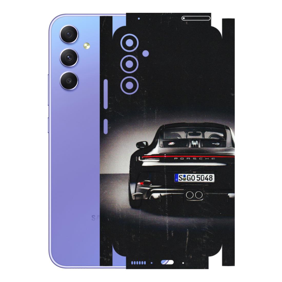 Samsung A/S Series Phone Skins (All Models) - New Black Porsche GT3 - 3D Embossed Finish (L-327) Samsung Galaxy A34 (5G)