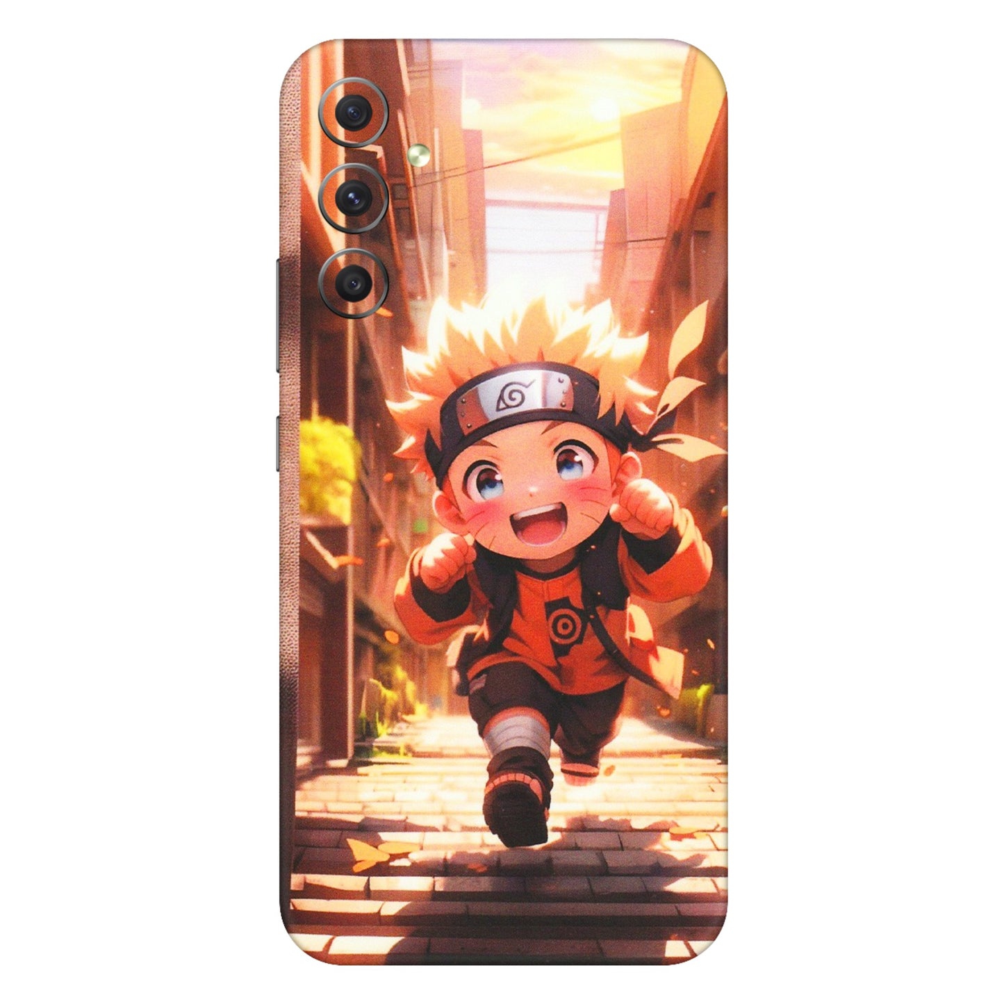 Samsung A/S Series Phone Skins (All Models) - Naruto Cute Toon Running - Matte Finish (M-04) Samsung Galaxy A34 (5G)