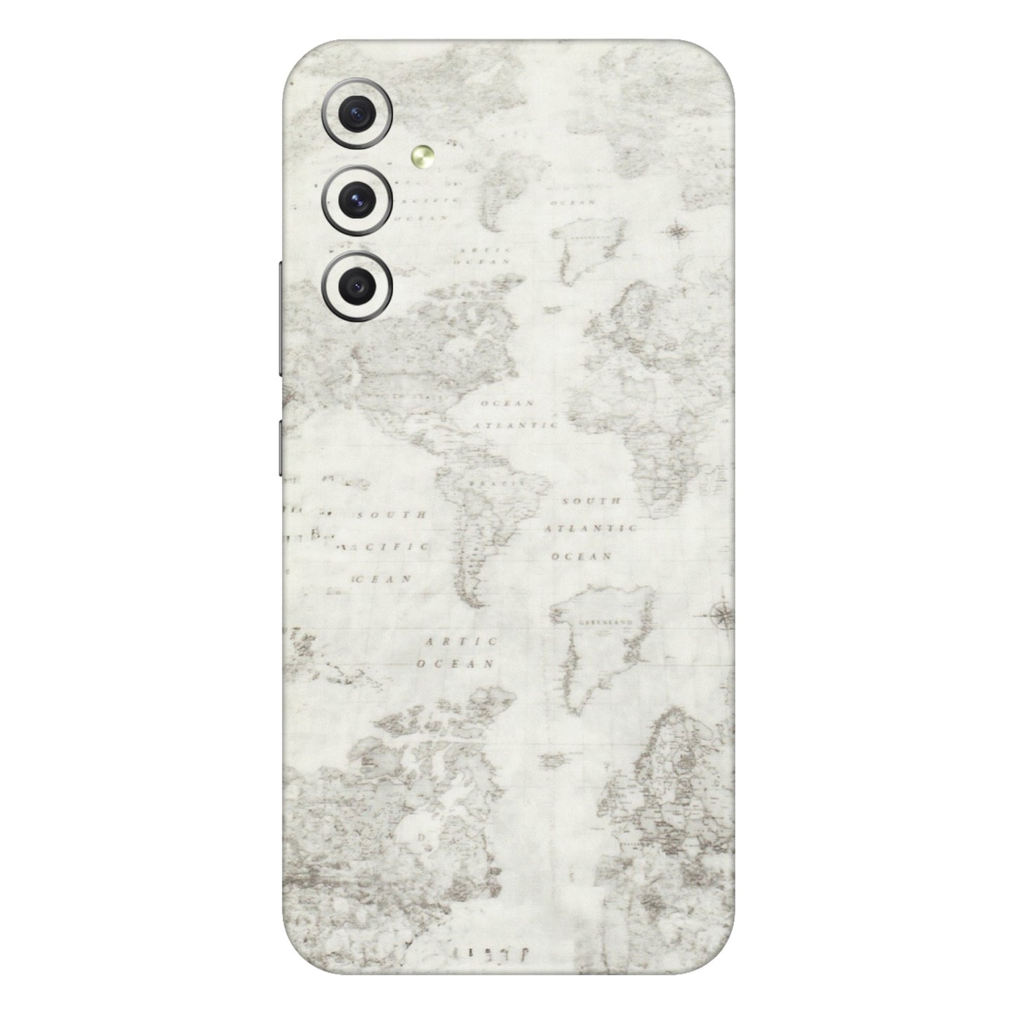Samsung A/S Series Phone Skins (All Models) - World Travel Map - Transparent Finish (T-04) Samsung Galaxy A34 (5G)