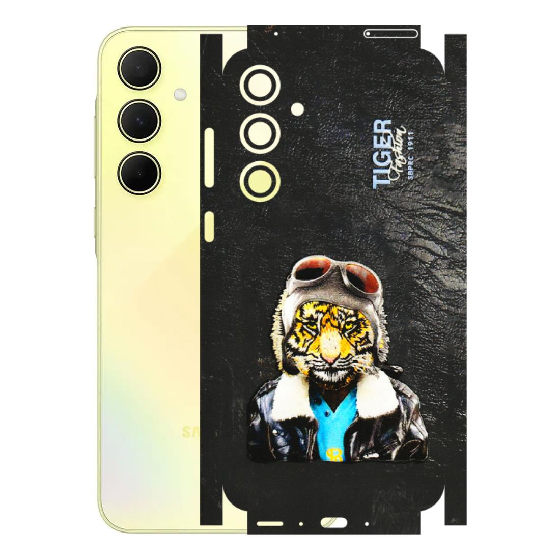 Samsung A/S Series Phone Skins (All Models) - Rider Tiger - 3D Embossed Finish (L-113) Samsung Galaxy A35 (5G)