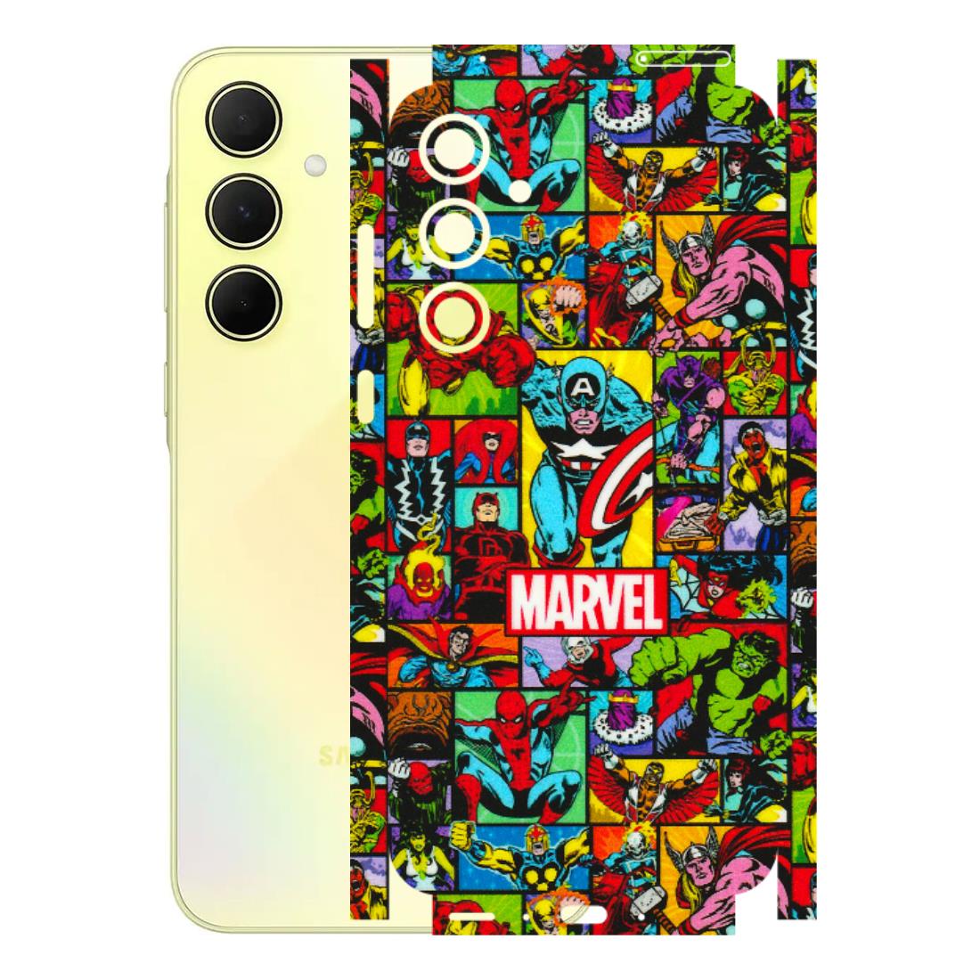 Samsung A/S Series Phone Skins (All Models) - MARVELOUS Comic Characters - 3D Embossed Finish (L-129) Samsung Galaxy A35 (5G)