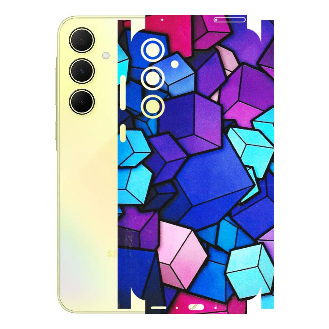 Samsung A/S Series Phone Skins (All Models) - Cube Doodle - 3D Embossed Finish (L-141) Samsung Galaxy A35 (5G)