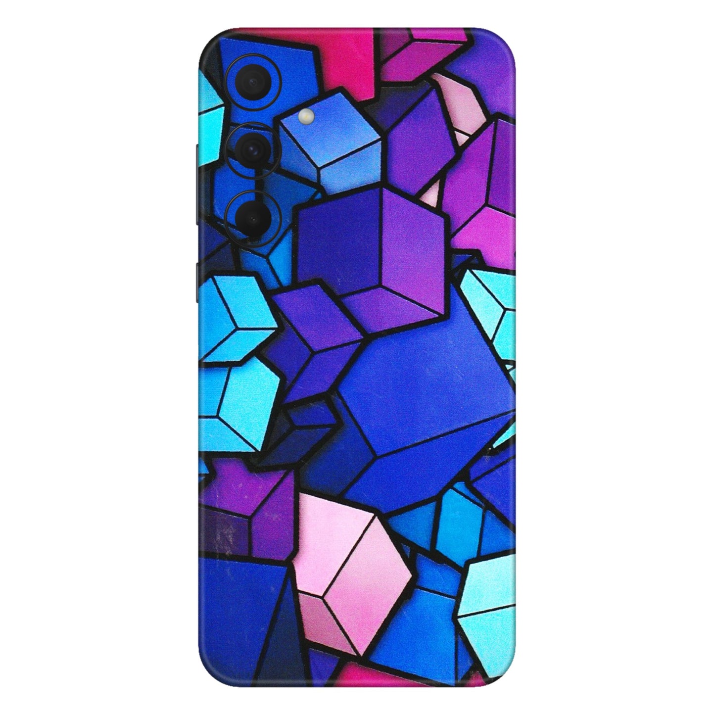Samsung A/S Series Phone Skins (All Models) - Cube Doodle - 3D Embossed Finish (L-141) Samsung Galaxy A35 (5G)