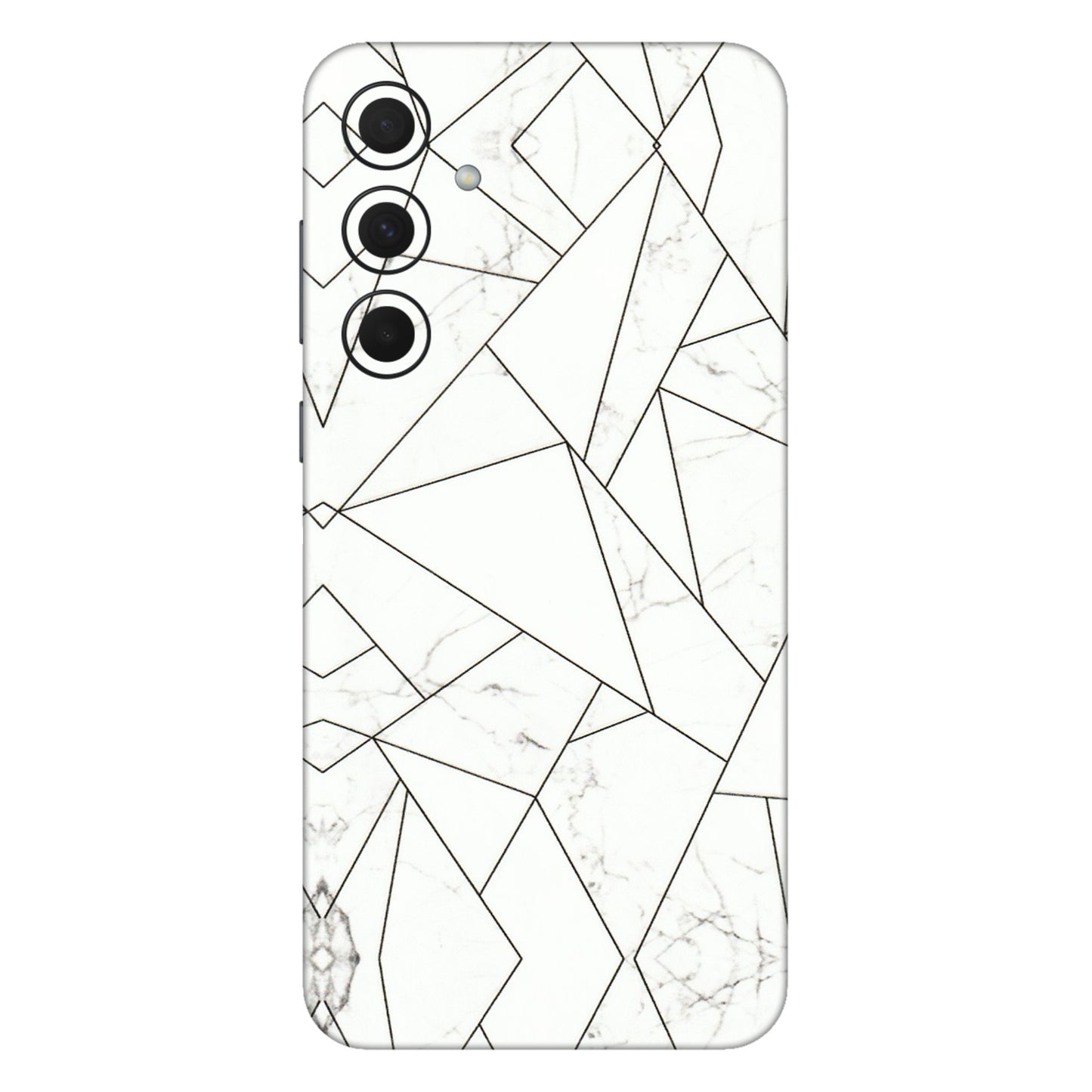 Samsung A/S Series Phone Skins (All Models) - Luxury White Marble Effect - 3D Embossed Finish (L-168) Samsung Galaxy A35 (5G)