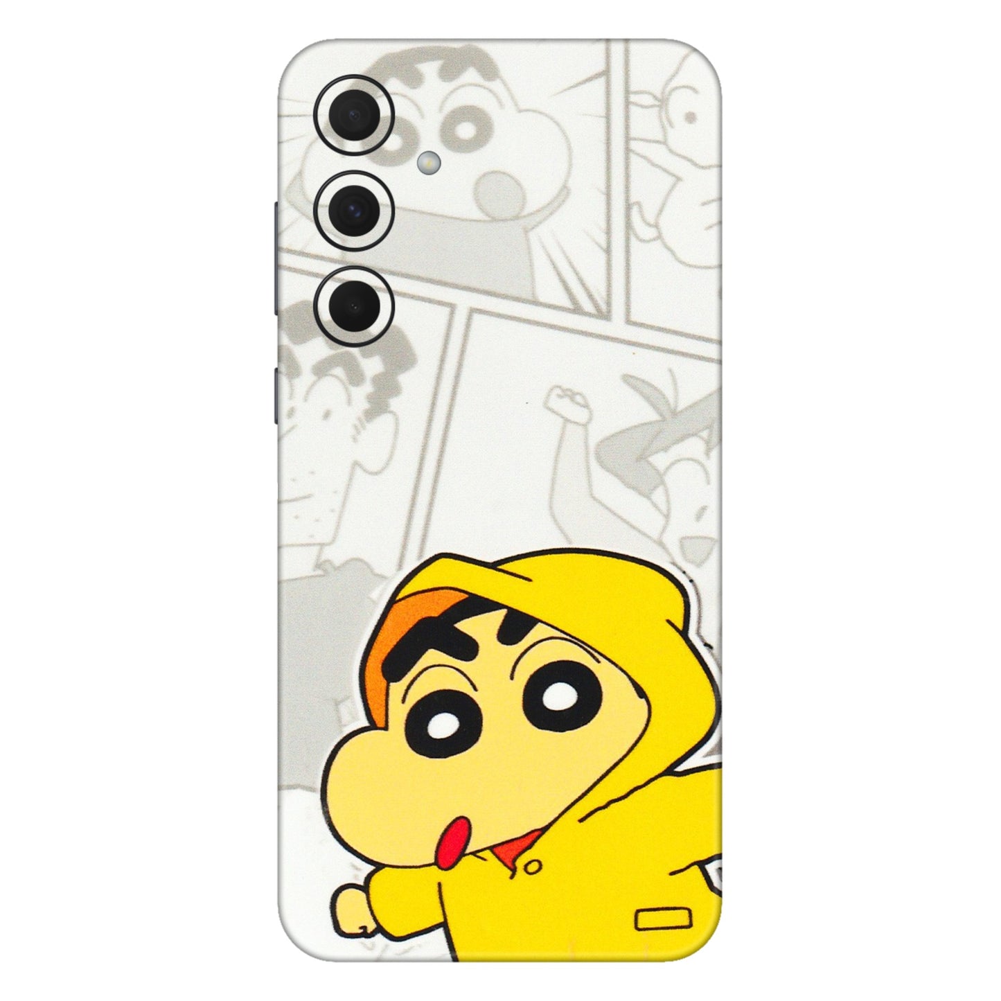 Samsung A/S Series Phone Skins (All Models) - Yellow Shinchan Comic - 3D Embossed Finish (L-246) Samsung Galaxy A35 (5G)