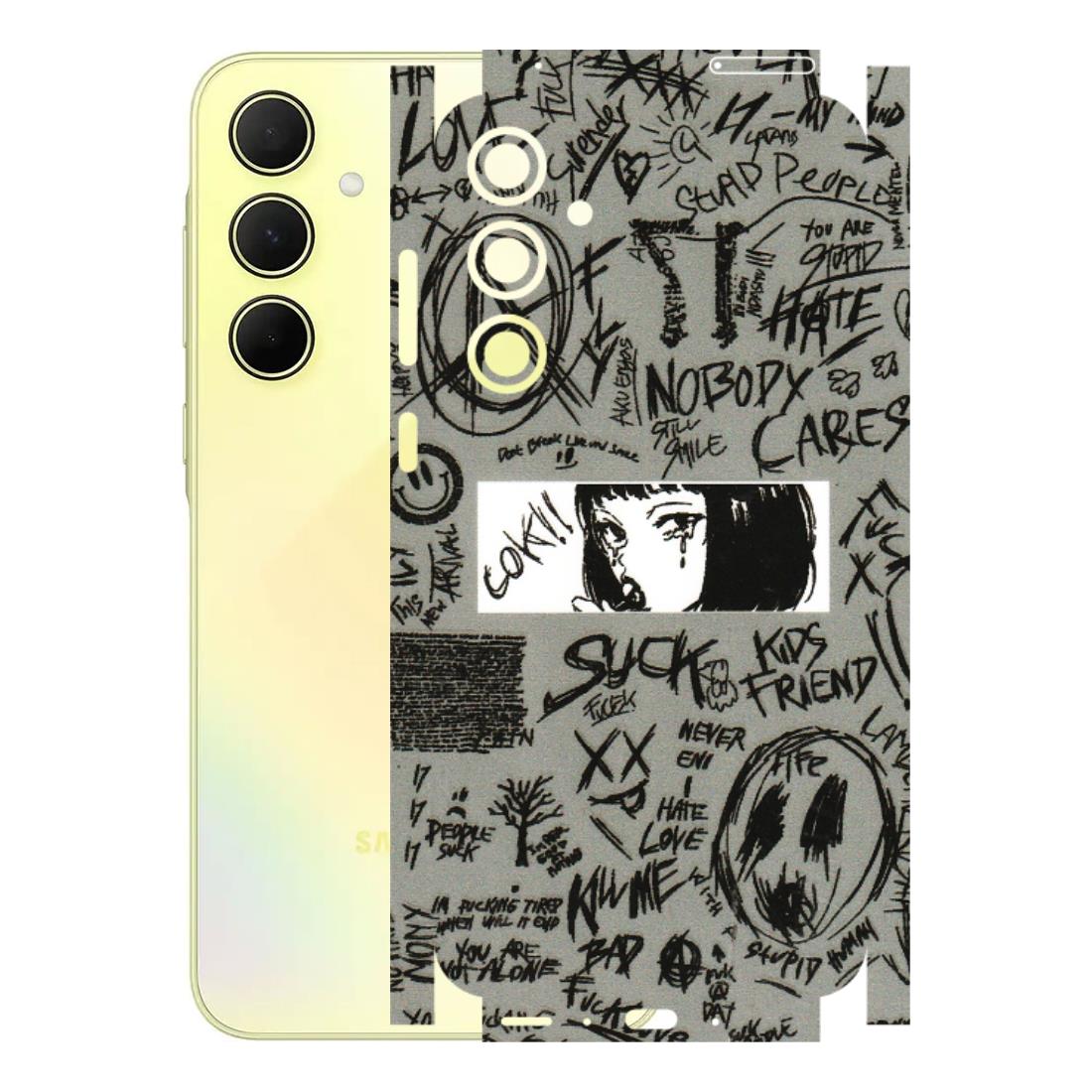 Samsung A/S Series Phone Skins (All Models) - Never Have Love Anime - 3D Embossed Finish (L-260) Samsung Galaxy A35 (5G)