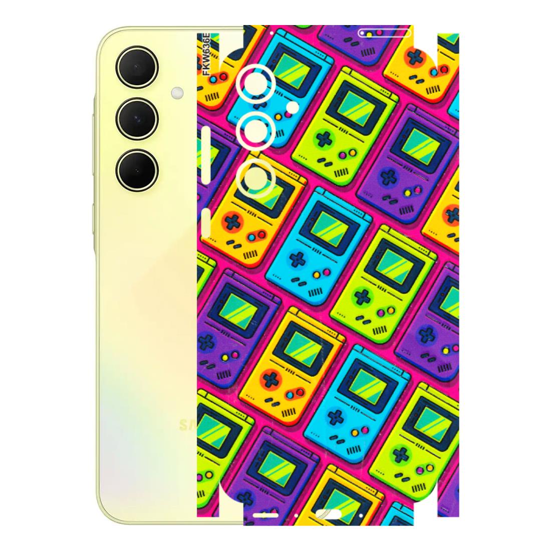 Samsung A/S Series Phone Skins (All Models) - Gameboy Colourful - 3D Embossed Finish (L-266) Samsung Galaxy A35 (5G)