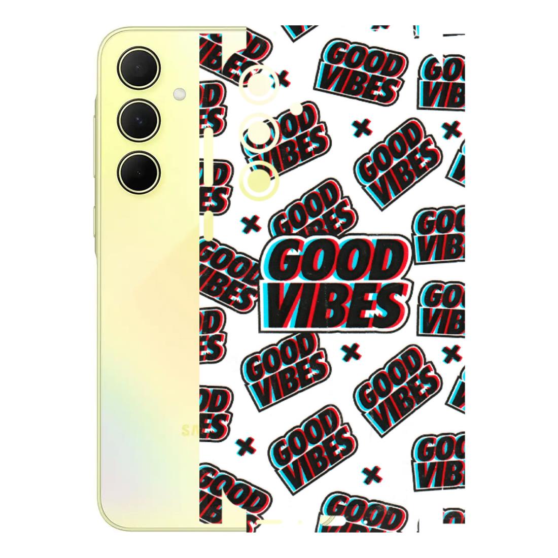 Samsung A/S Series Phone Skins (All Models) - Good Vibes - 3D Embossed Finish (L-282) Samsung Galaxy A35 (5G)