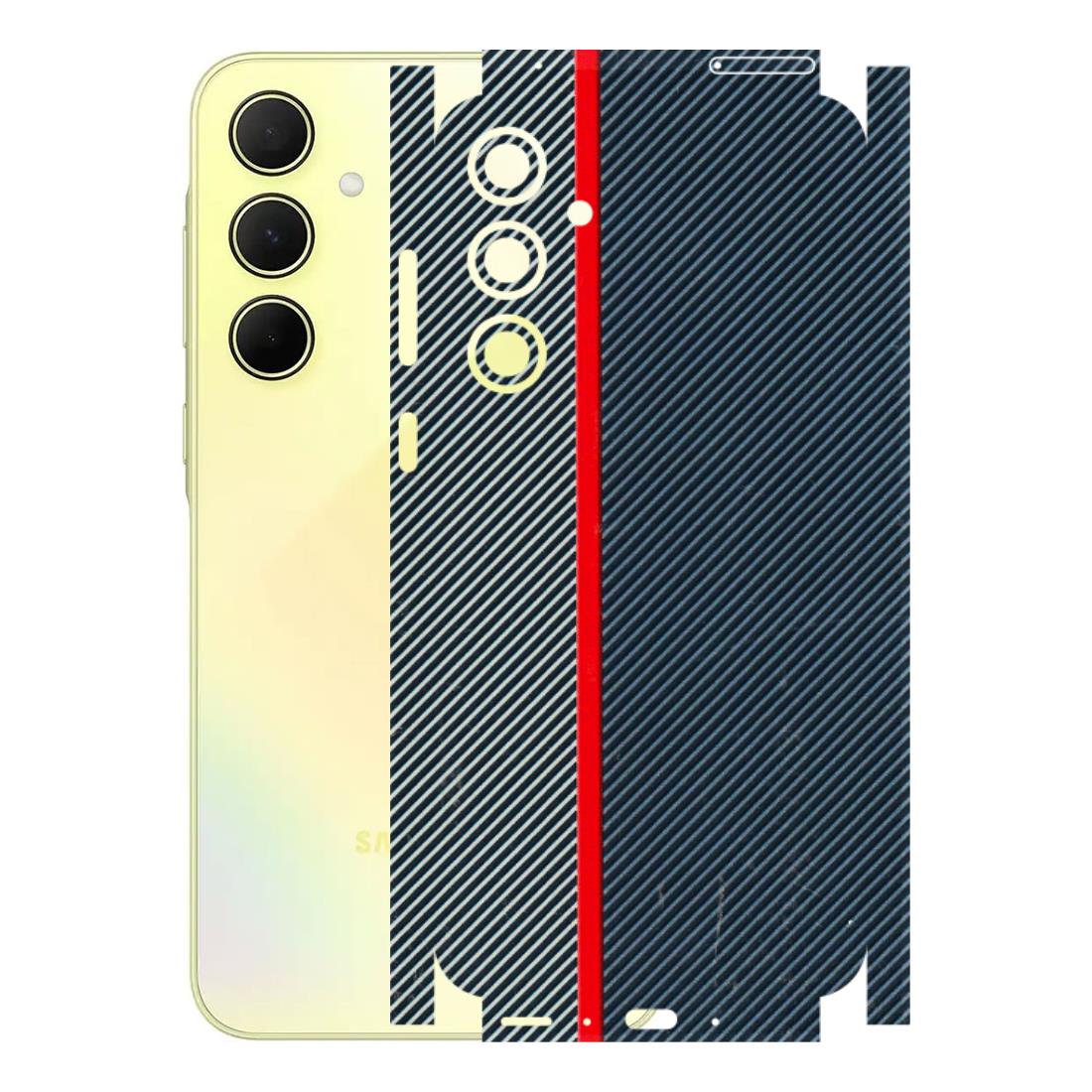 Samsung A/S Series Phone Skins (All Models) - Blue Sober Lines - 3D Embossed Finish (L-305) Samsung Galaxy A35 (5G)