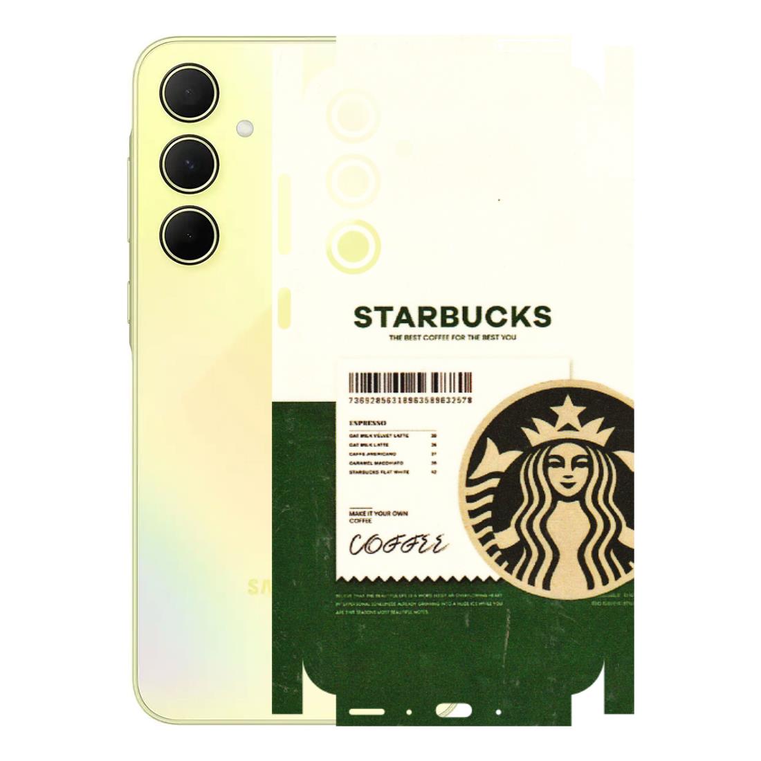 Samsung A/S Series Phone Skins (All Models) - Starbucks Barcode - 3D Embossed Finish (L-308) Samsung Galaxy A35 (5G)