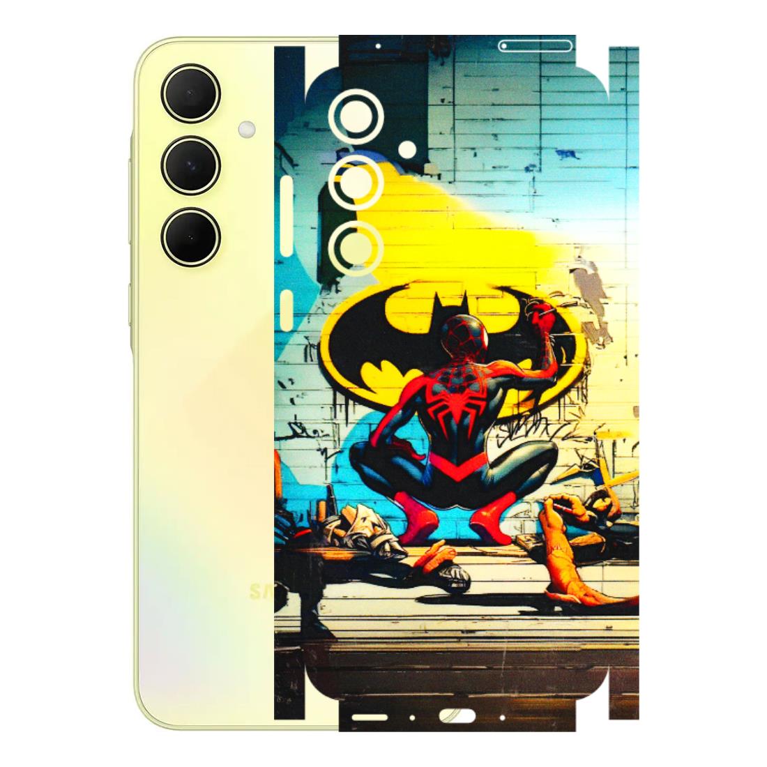 Samsung A/S Series Phone Skins (All Models) - New Spiderman Bat Logo - 3D Embossed Finish (L-309) Samsung Galaxy A35 (5G)