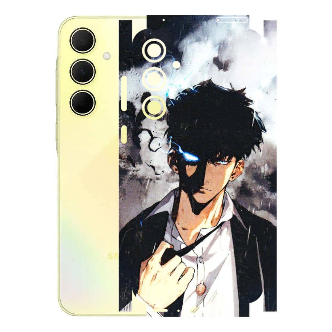 Samsung A/S Series Phone Skins (All Models) - Sung Jinwoo Manhwa Anime - 3D Embossed Finish (L-328) Samsung Galaxy A35 (5G)