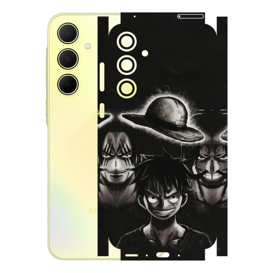 Samsung A/S Series Phone Skins (All Models) - Black Luffy Hat - 3D Embossed Finish (L-57) Samsung Galaxy A35 (5G)