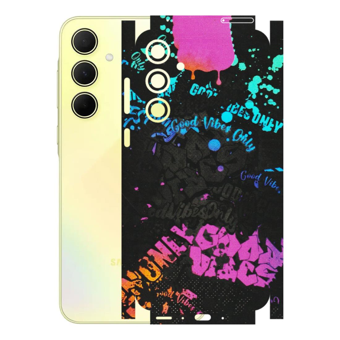Samsung A/S Series Phone Skins (All Models) - Majestic Black Vibes - Matte Finish (M-62) Samsung Galaxy A35 (5G)