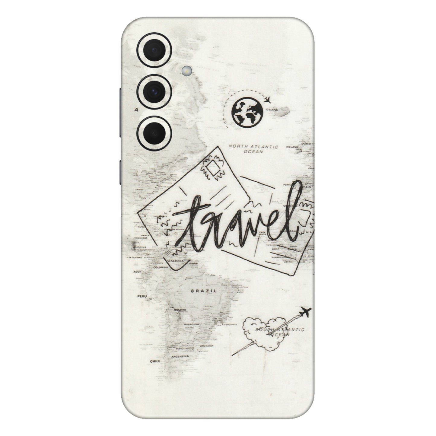 Samsung A/S Series Phone Skins (All Models) - Travel Ticket - Transparent Finish (T-06) Samsung Galaxy A35 (5G)