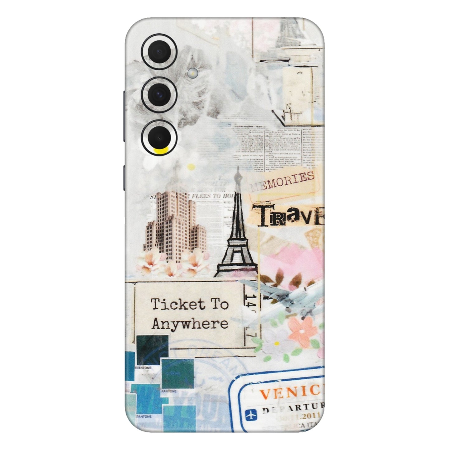 Samsung A/S Series Phone Skins (All Models) - Travel Memories - Transparent Finish (T-09) Samsung Galaxy A35 (5G)