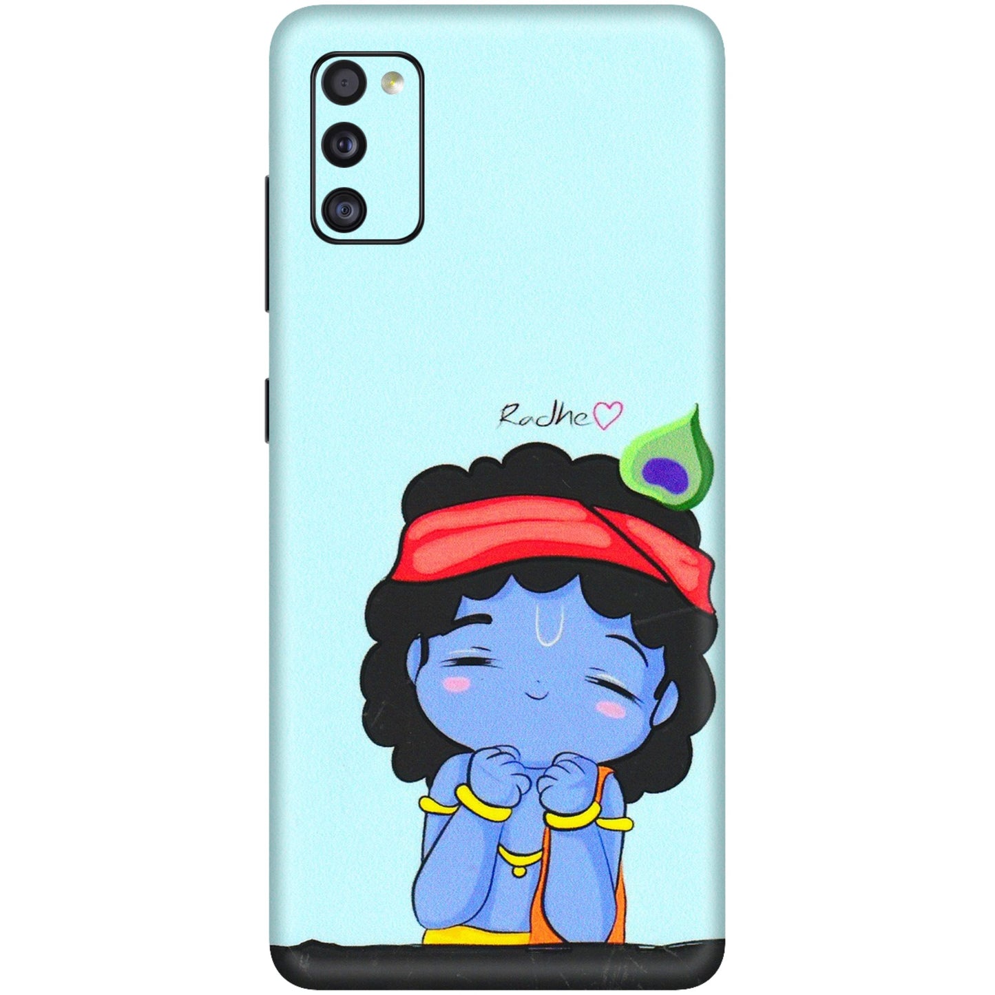 Samsung A/S Series Phone Skins (All Models) - Radhe Radhe Cute Toon - 3D Embossed Finish (L-05) Samsung Galaxy A41
