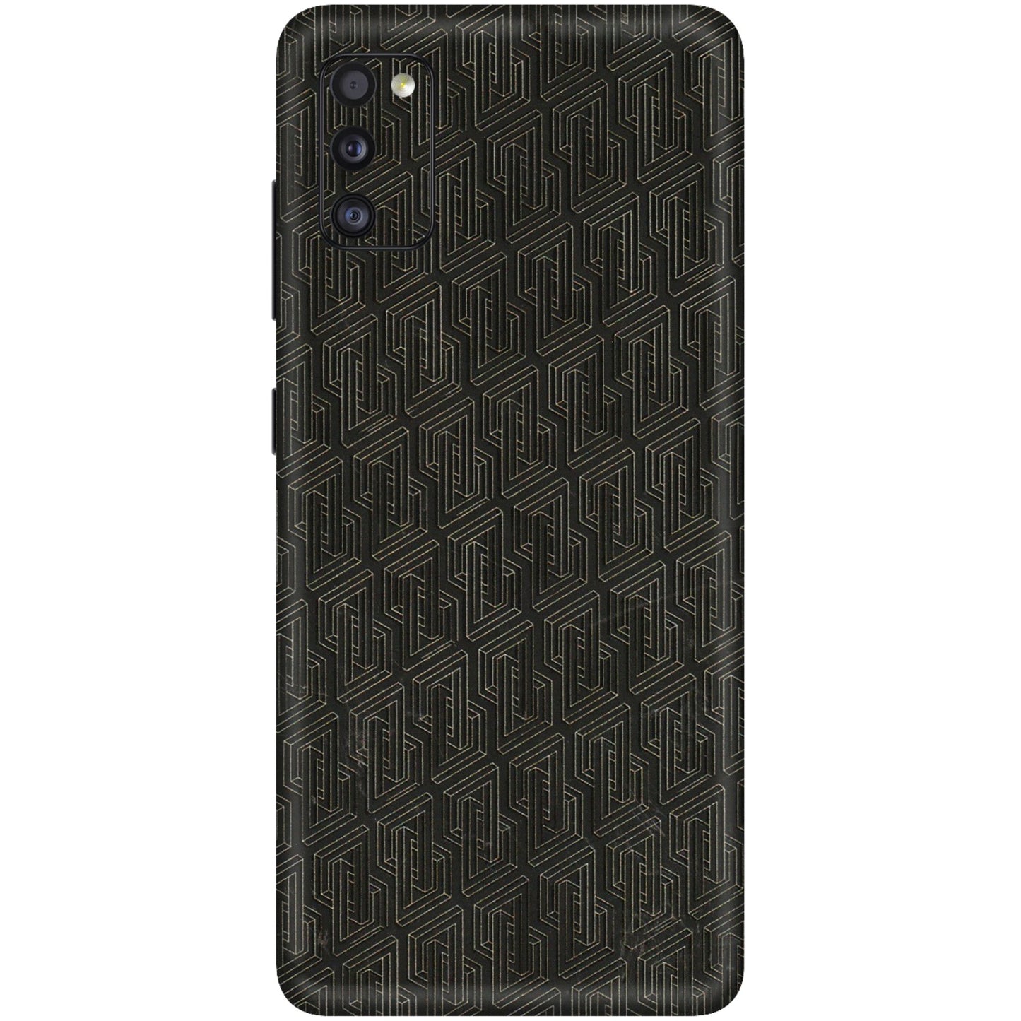 Samsung A/S Series Phone Skins (All Models) - Black Abstract Pattern - 3D Embossed Finish (L-117) Samsung Galaxy A41