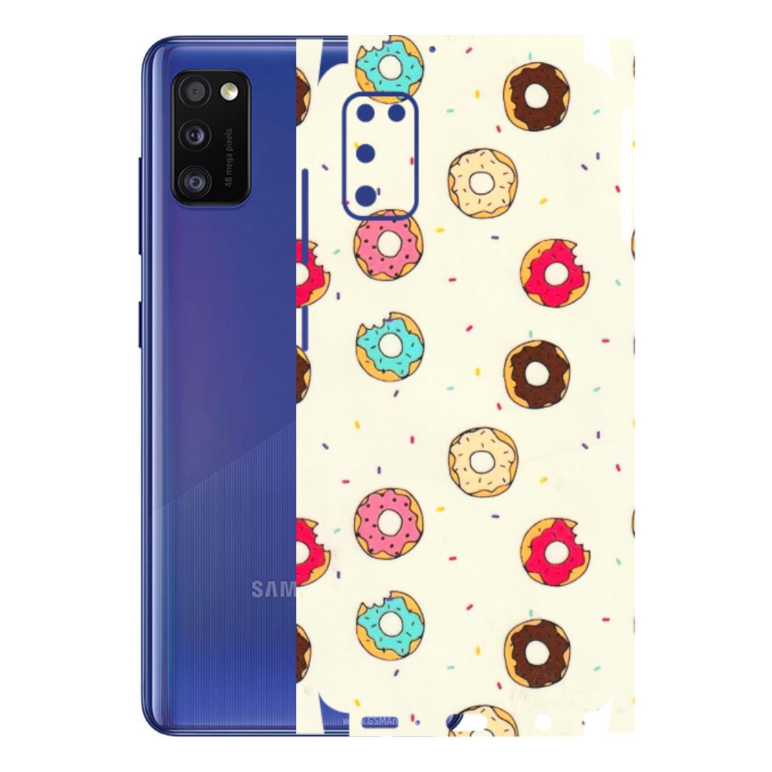 Samsung A/S Series Phone Skins (All Models) - Mini Donuts Doodle Art - 3D Embossed Finish (L-122) Samsung Galaxy A41