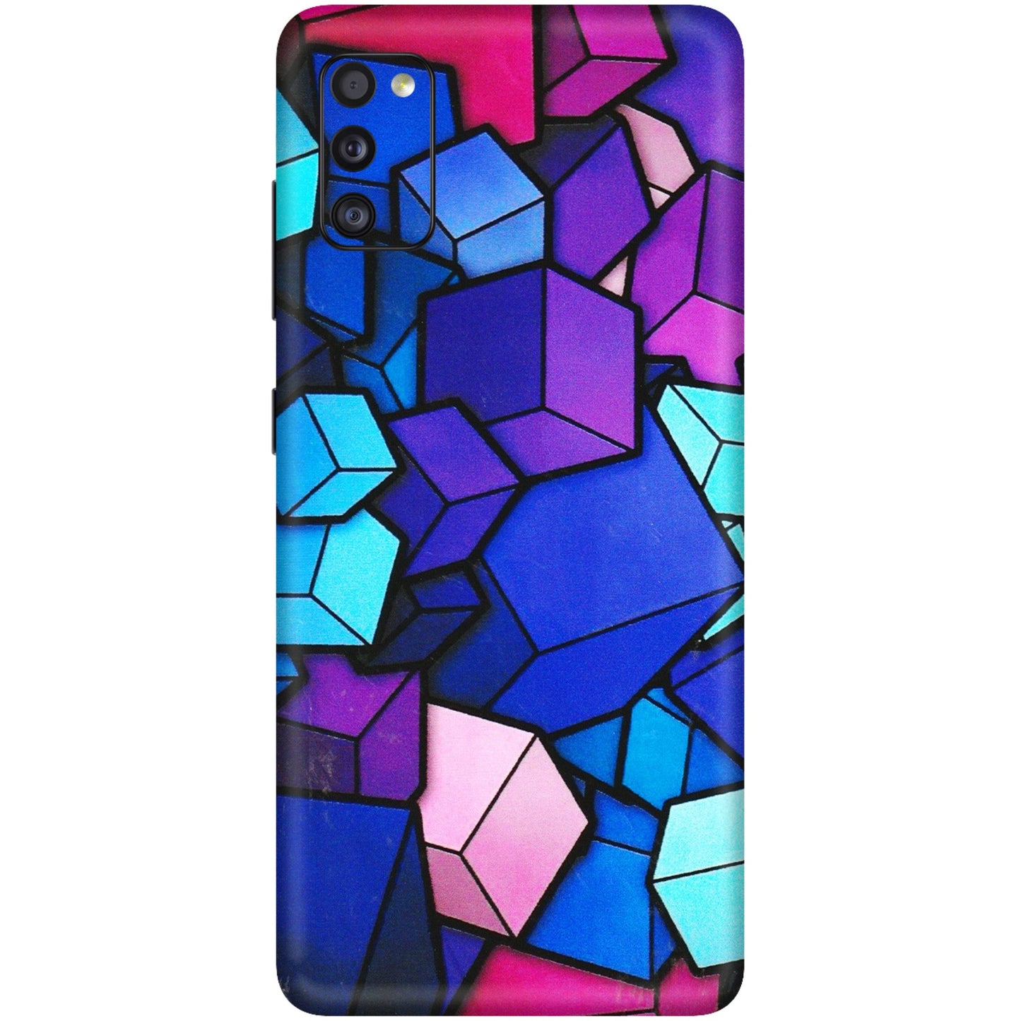 Samsung A/S Series Phone Skins (All Models) - Cube Doodle - 3D Embossed Finish (L-141) Samsung Galaxy A41