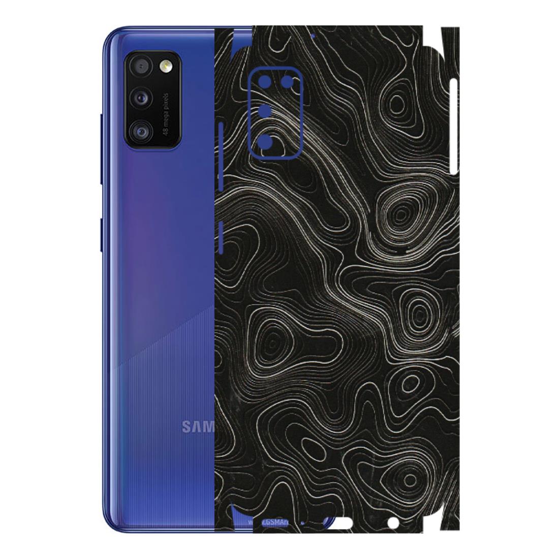 Samsung A/S Series Phone Skins (All Models) - Black Swirl - 3D Embossed Finish (L-196) Samsung Galaxy A41