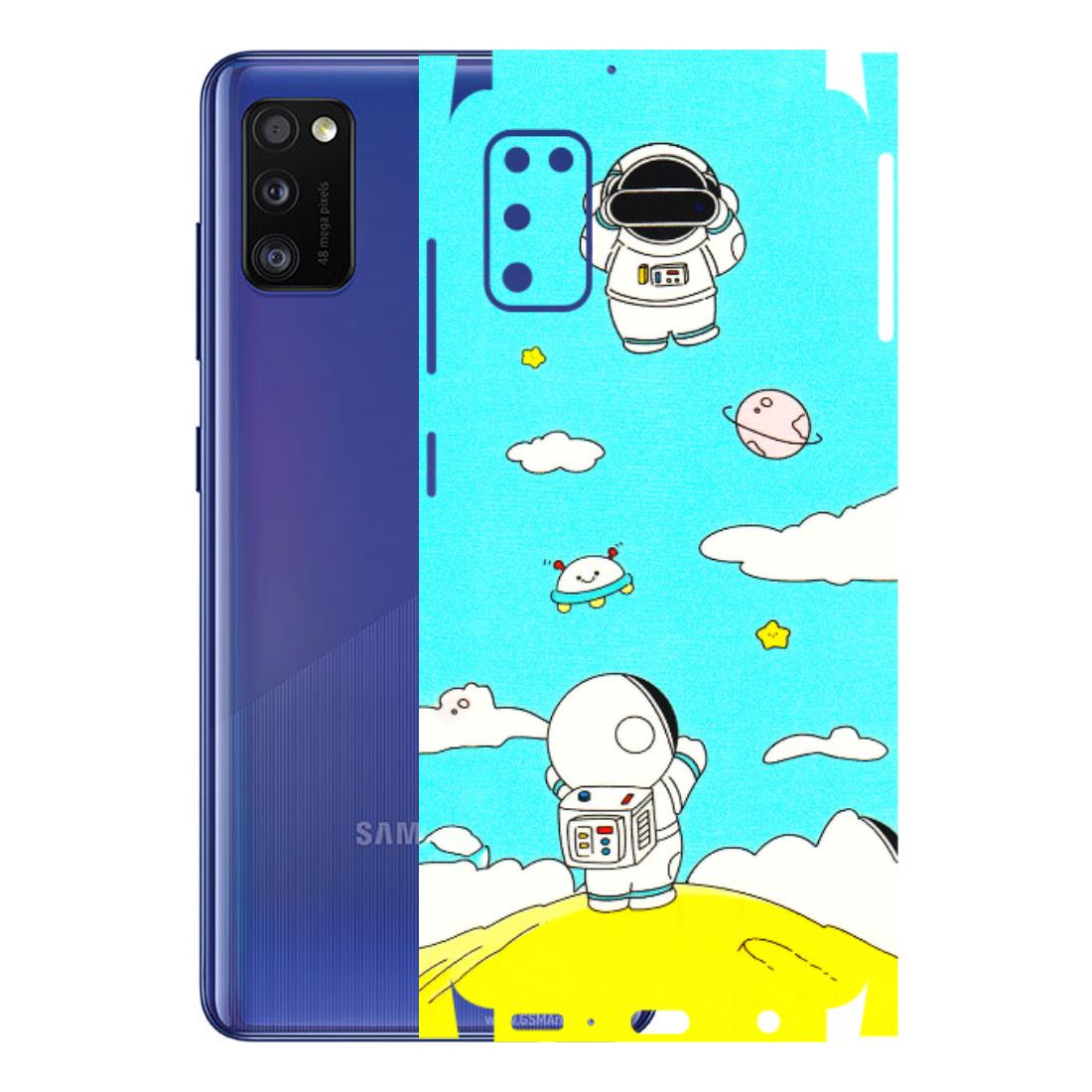 Samsung A/S Series Phone Skins (All Models) - Blue Skies Astro Float - 3D Embossed Finish (L-230) Samsung Galaxy A41