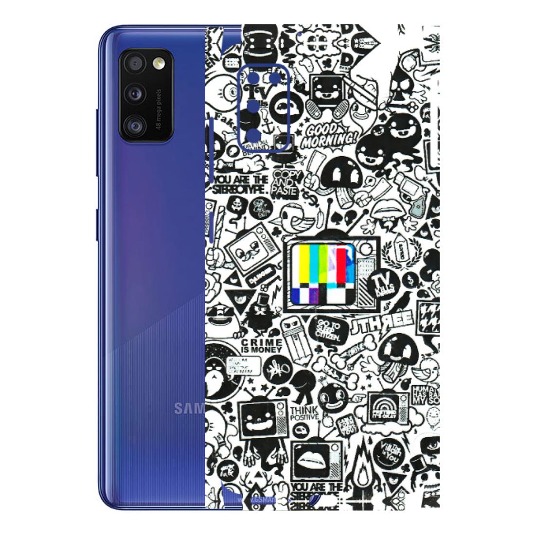Samsung A/S Series Phone Skins (All Models) - Doodles Positive Art - 3D Embossed Finish (L-263) Samsung Galaxy A41