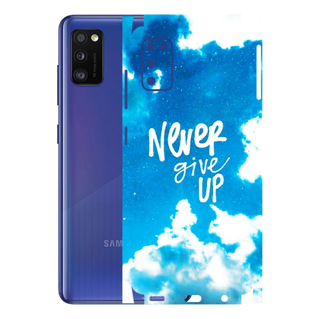 Samsung A/S Series Phone Skins (All Models) - Never Give Up - 3D Embossed Finish (L-279) Samsung Galaxy A41