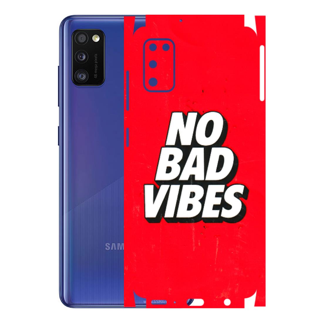 Samsung A/S Series Phone Skins (All Models) - No Bad Vibes - 3D Embossed Finish (L-280) Samsung Galaxy A41