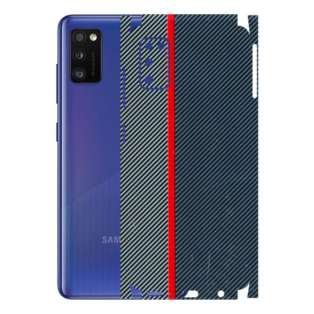 Samsung A/S Series Phone Skins (All Models) - Blue Sober Lines - 3D Embossed Finish (L-305) Samsung Galaxy A41
