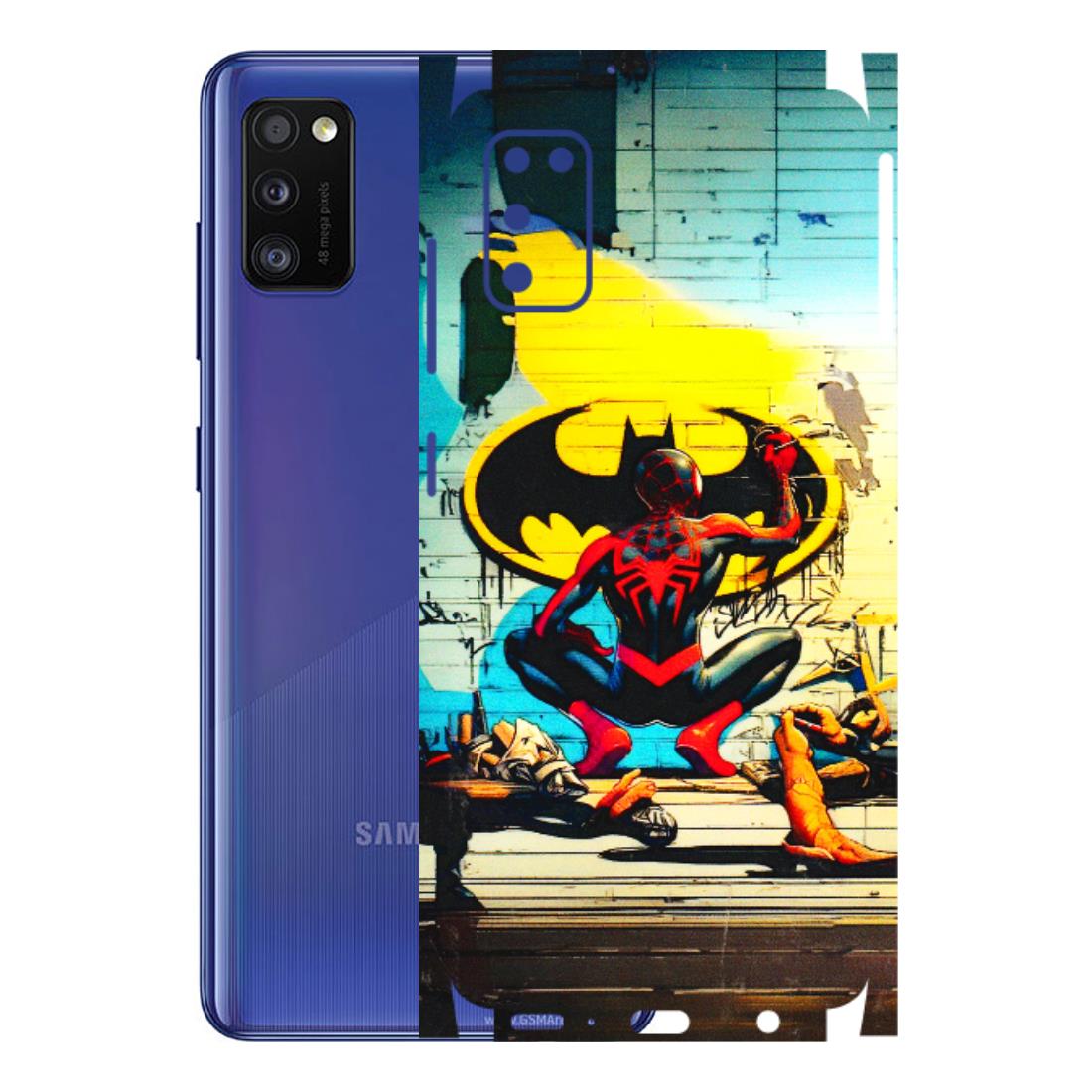 Samsung A/S Series Phone Skins (All Models) - New Spiderman Bat Logo - 3D Embossed Finish (L-309) Samsung Galaxy A41