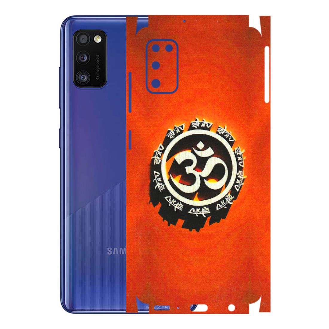 Samsung A/S Series Phone Skins (All Models) - Aum Shiv Orange - 3D Embossed Finish (L-32) Samsung Galaxy A41