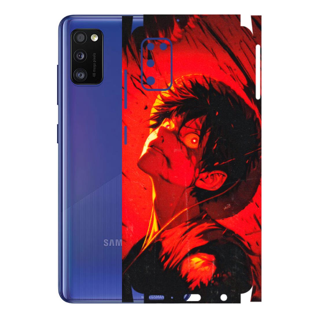 Samsung A/S Series Phone Skins (All Models) - D.Luffy Power Up One Piece Anime - 3D Embossed Finish (L-326) Samsung Galaxy A41