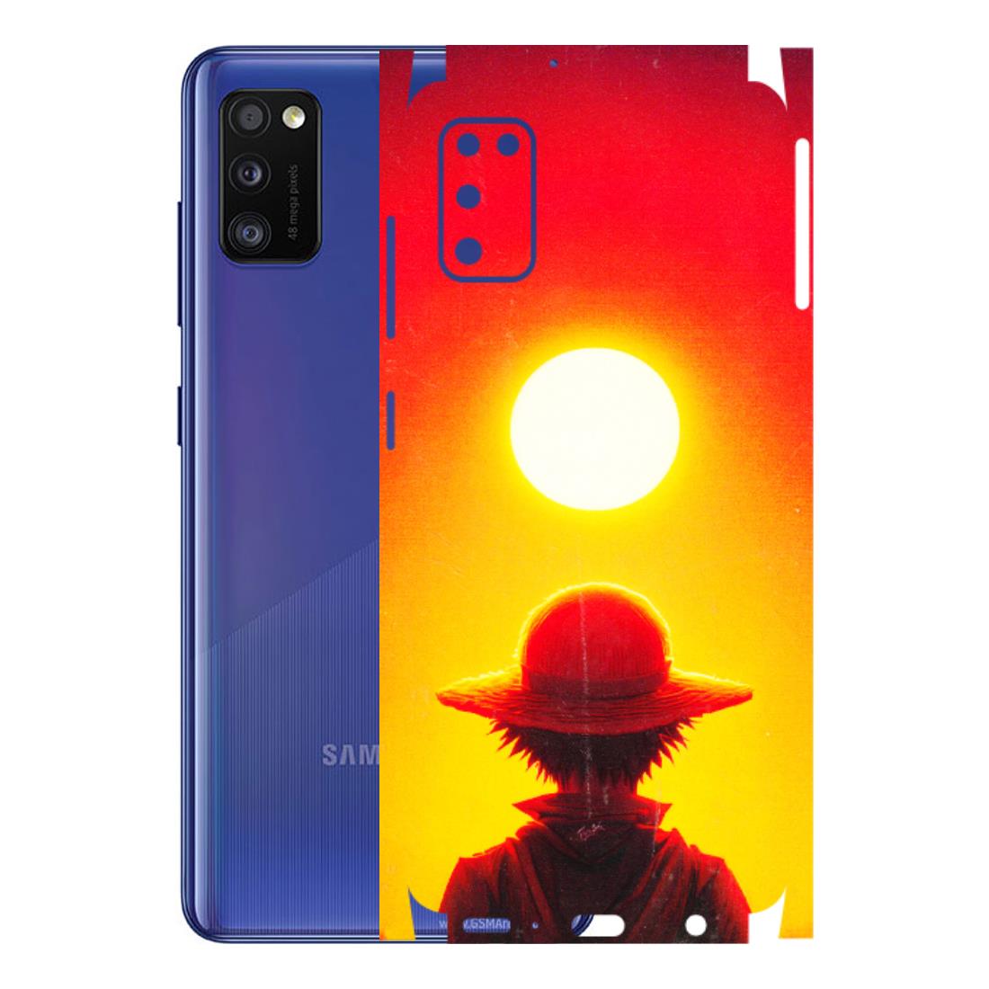 Samsung A/S Series Phone Skins (All Models) - Cool Sunset With Monkey D.Luffy Anime - 3D Embossed Finish (L-329) Samsung Galaxy A41