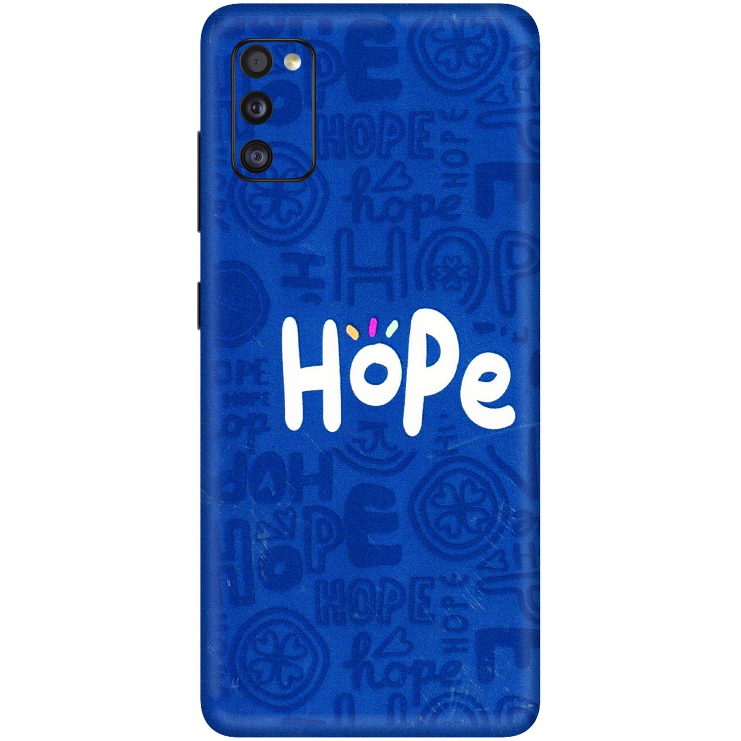 Samsung A/S Series Phone Skins (All Models) - Hope Doodles Blue - 3D Embossed Finish (L-43) Samsung Galaxy A41