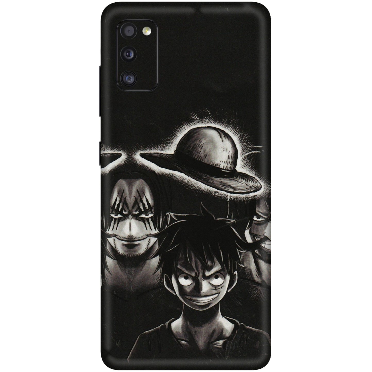 Samsung A/S Series Phone Skins (All Models) - Black Luffy Hat - 3D Embossed Finish (L-57) Samsung Galaxy A41