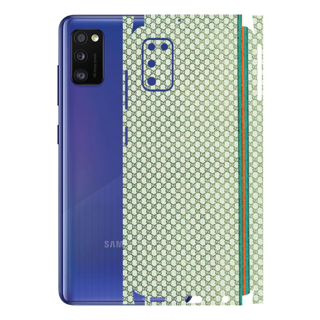 Samsung A/S Series Phone Skins (All Models) - Gucci Fabric Pattern - 3D Embossed Finish (L-73) Samsung Galaxy A41