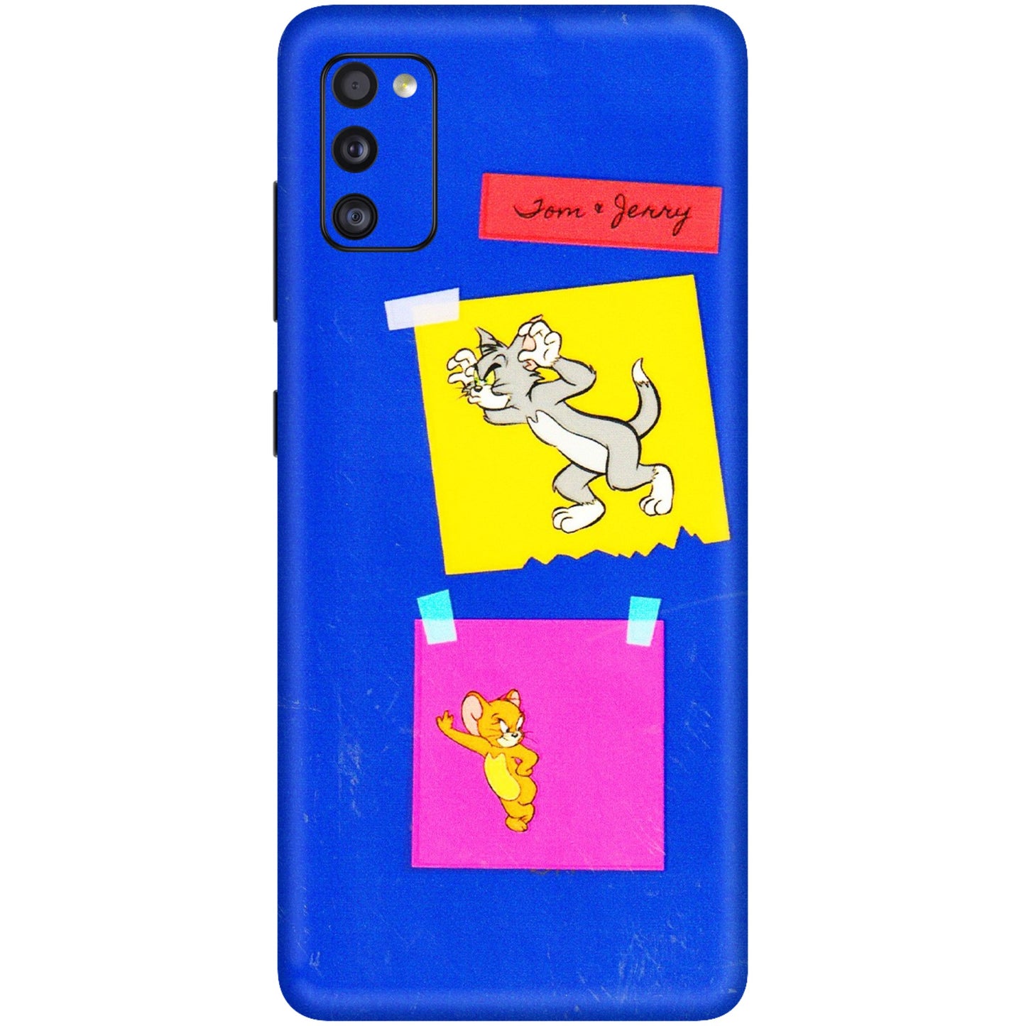 Samsung A/S Series Phone Skins (All Models) - Tom N Jerry Sticky Notes - 3D Embossed Finish (L-88) Samsung Galaxy A41