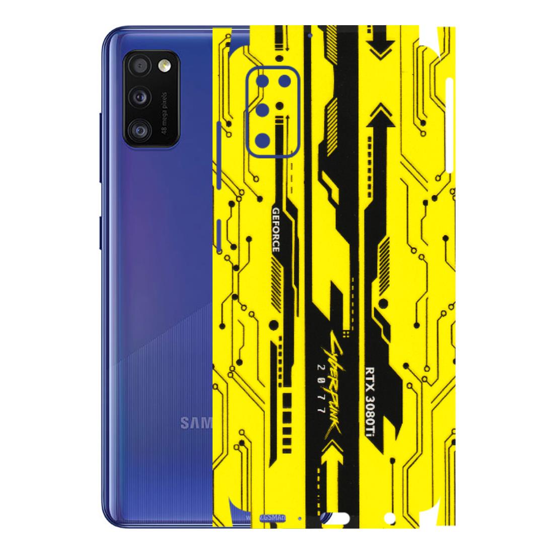 Samsung A/S Series Phone Skins (All Models) - Yellow Cyberpunk - 3D Embossed Finish (L-93) Samsung Galaxy A41