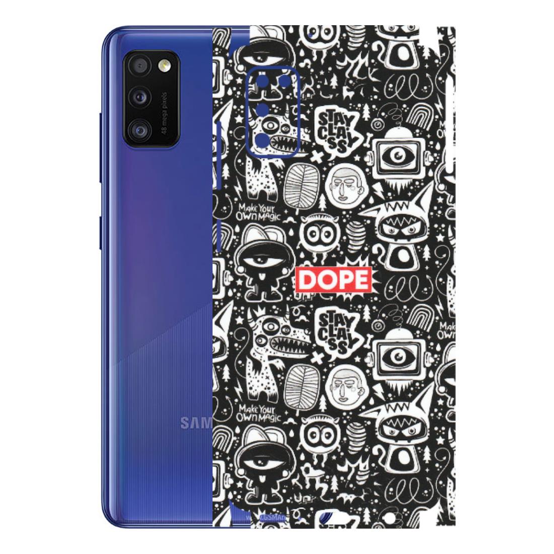Samsung A/S Series Phone Skins (All Models) - Dope Stay Classy Black Doodles - Matte Finish (M-126) Samsung Galaxy A41
