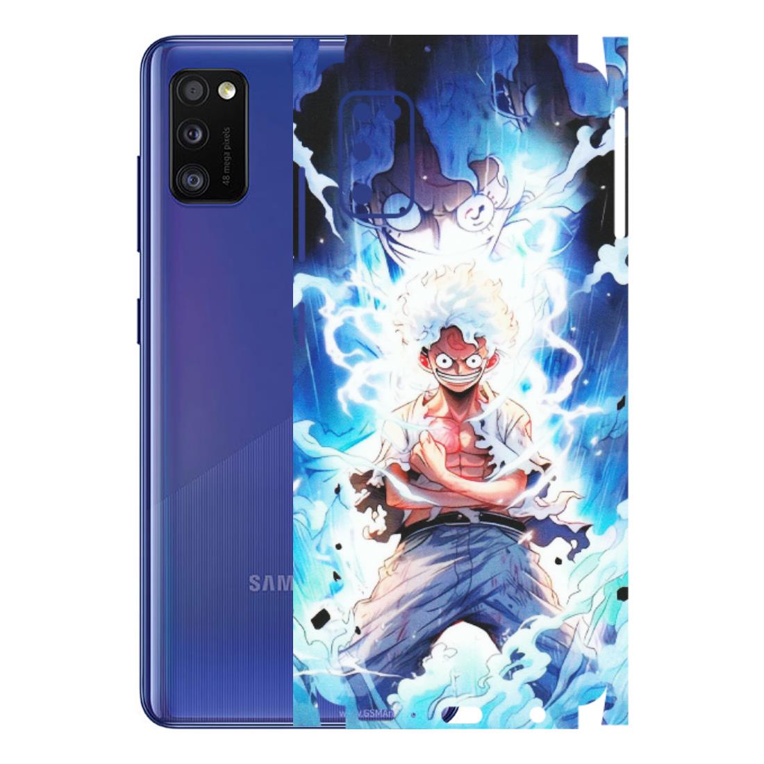 Samsung A/S Series Phone Skins (All Models) - Blue Thunder Luffy Anime - Matte Finish (M-132) Samsung Galaxy A41