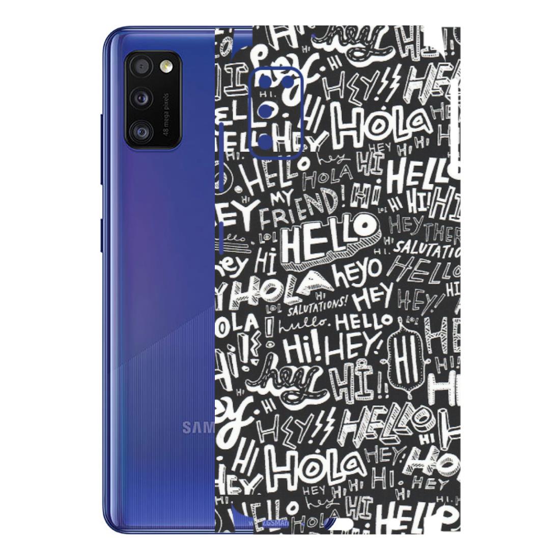 Samsung A/S Series Phone Skins (All Models) - Hi Hello Doodles - Matte Finish (M-25) Samsung Galaxy A41