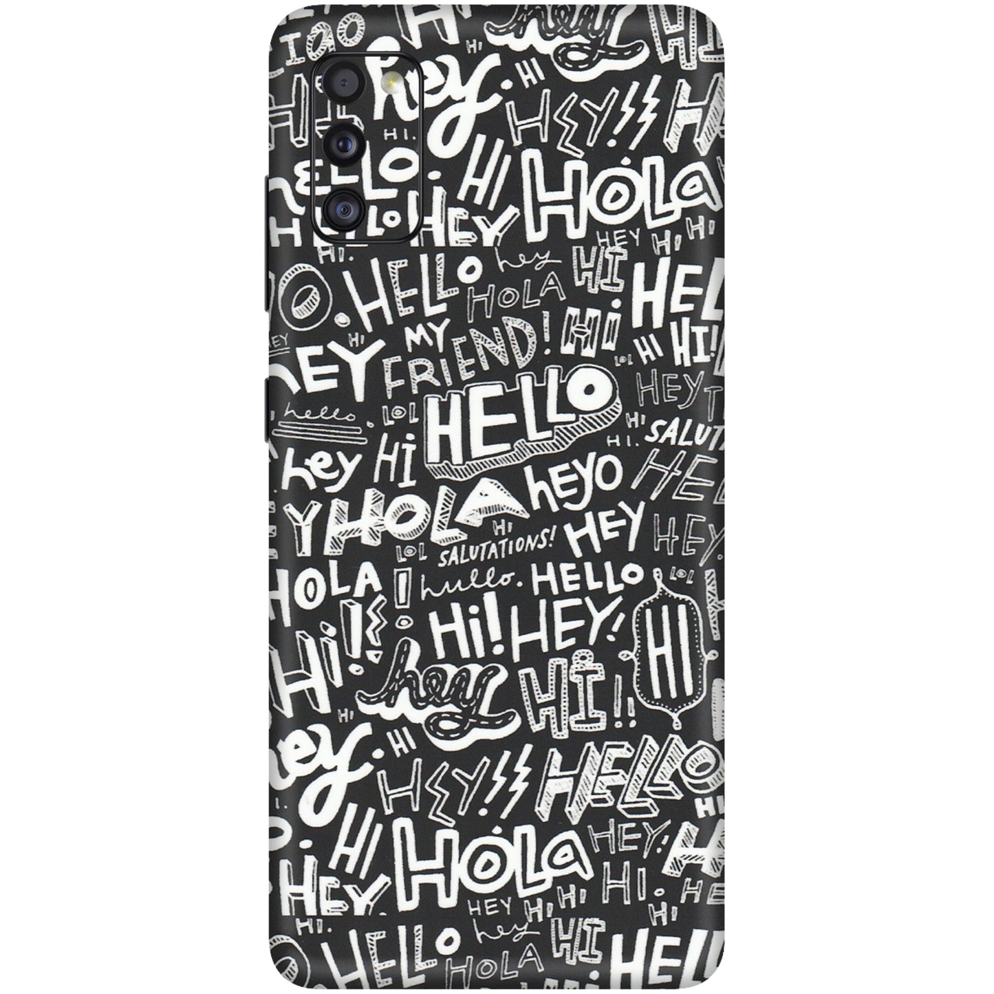 Samsung A/S Series Phone Skins (All Models) - Hi Hello Doodles - Matte Finish (M-25) Samsung Galaxy A41