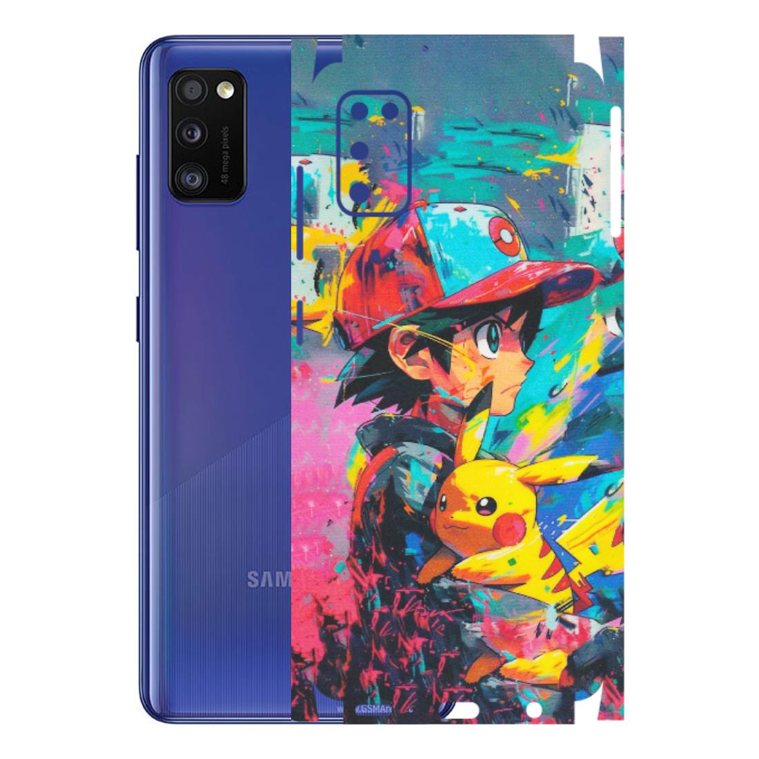 Samsung A/S Series Phone Skins (All Models) - Ash & Pikachu - Matte Finish (M-26) Samsung Galaxy A41